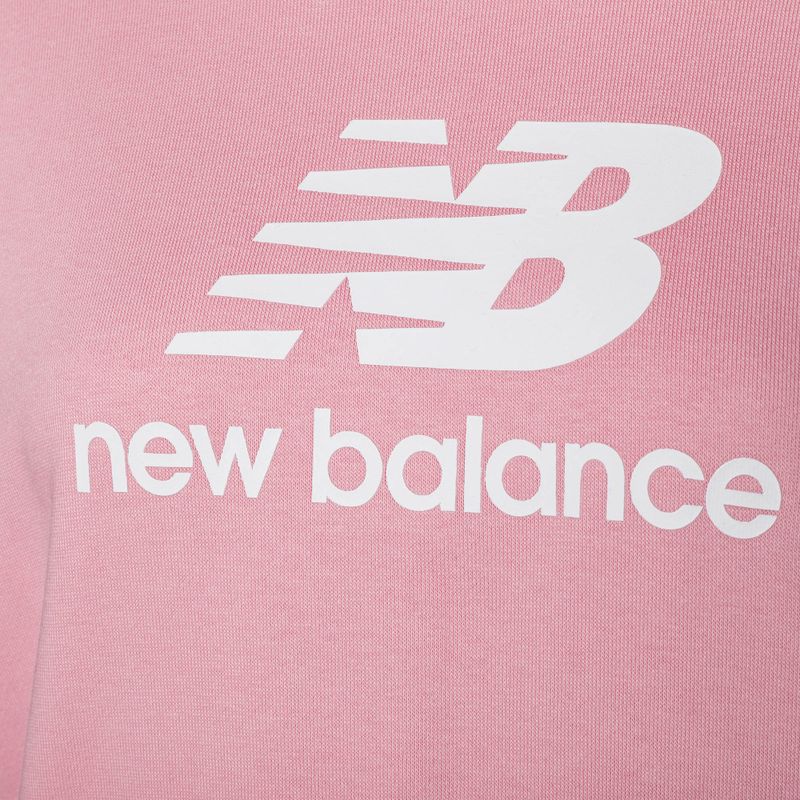 Felpa con cappuccio New Balance Essentials Stacked Logo French Terry Donna, rosa chiaro 7