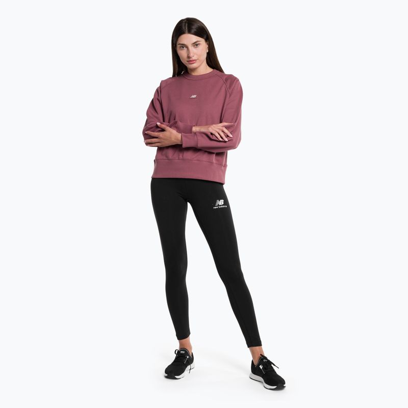 Leggings da allenamento da donna New Balance Essentials Stacked Logo Cotone nero 2