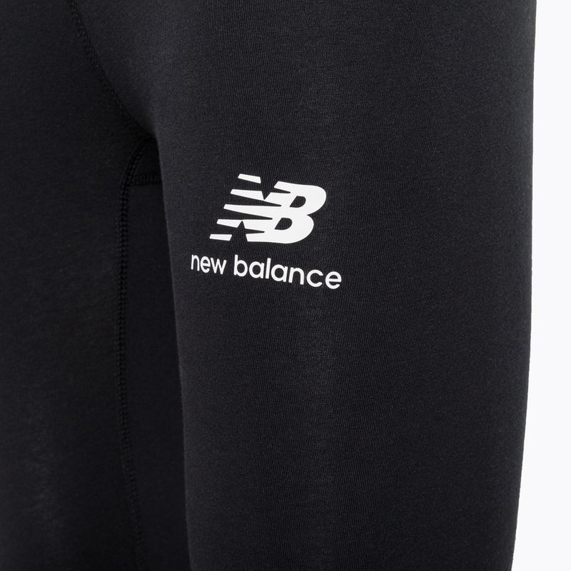 Leggings da allenamento da donna New Balance Essentials Stacked Logo Cotone nero 7
