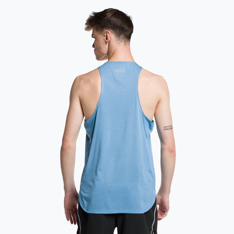 Canotta da corsa New Balance Graphic Impact Run Singlet heritage blue heather da uomo 3