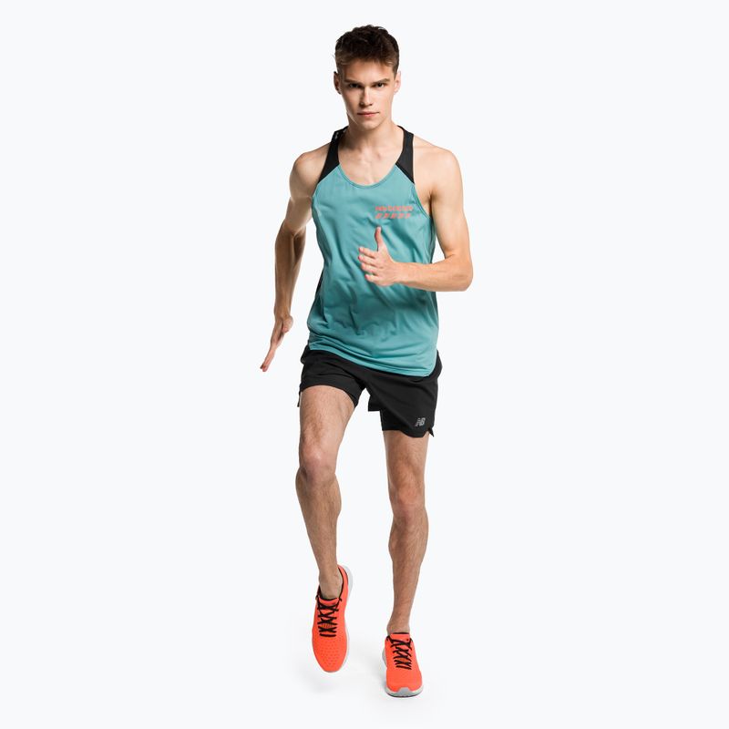 Canotta da corsa New Balance Accelerate Pacer Singlet sbiadita verde acqua per uomo 2