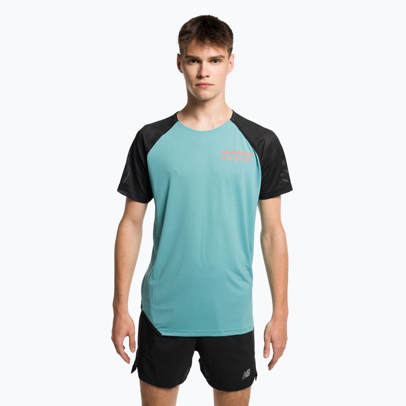 Maglia da running New Balance Accelerate Pacer da uomo, colore verde acqua sbiadito
