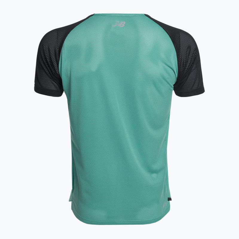 Maglia da running New Balance Accelerate Pacer da uomo, colore verde acqua sbiadito 7