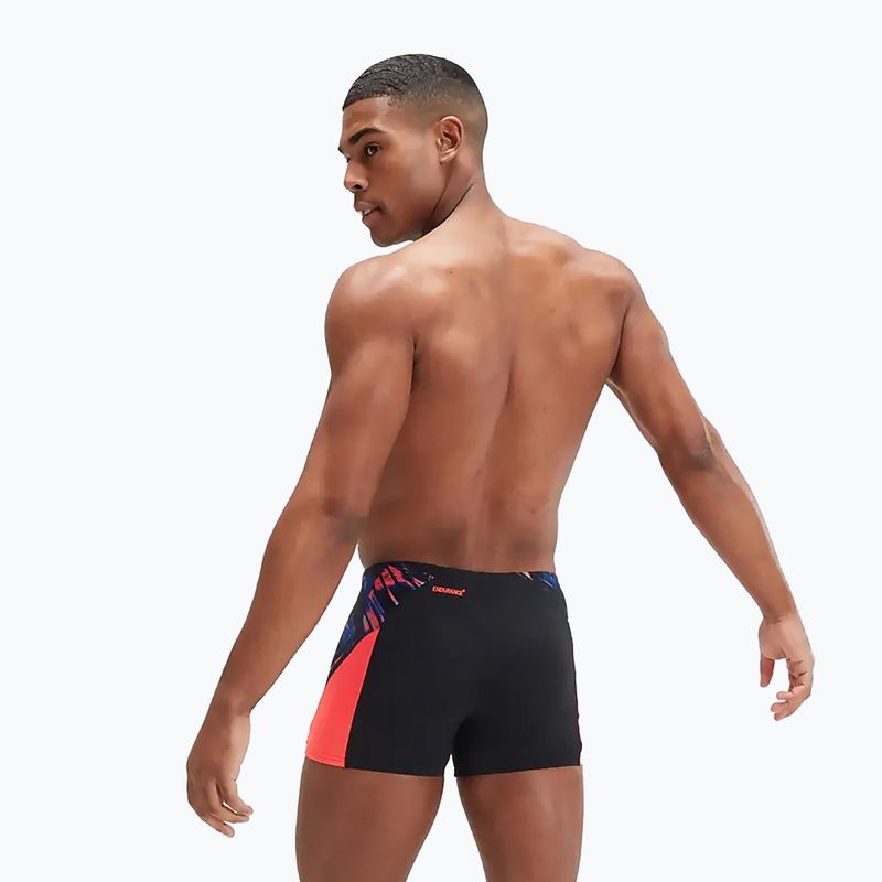 Pantaloncini da bagno Speedo Eco END+ Splice Aquashort da uomo nero/arancio 14