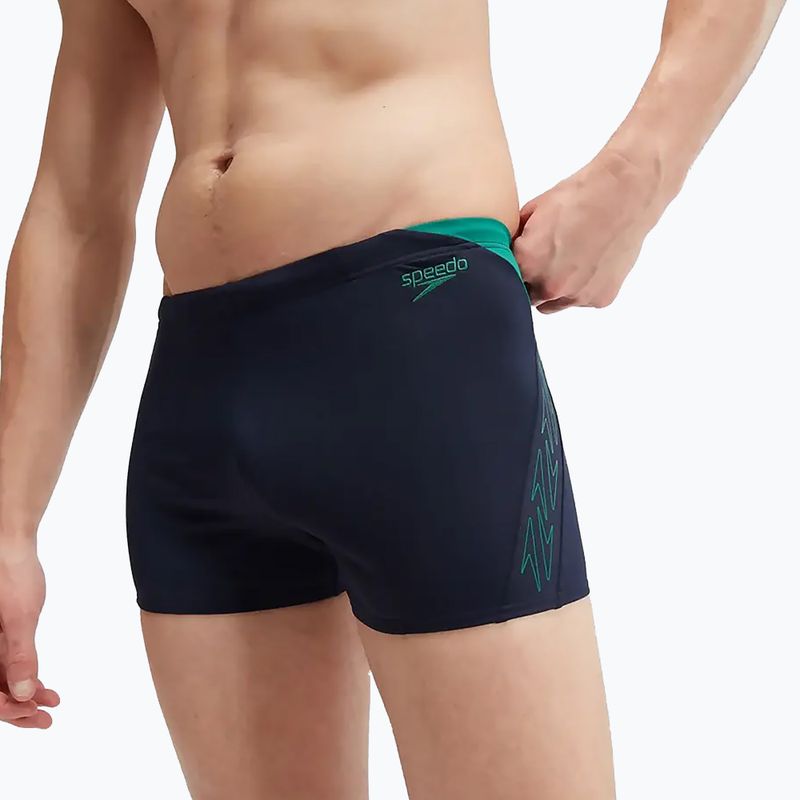 Speedo Hyper Boom Splice Aquashort Uomo: boxer da bagno blu/verde 7