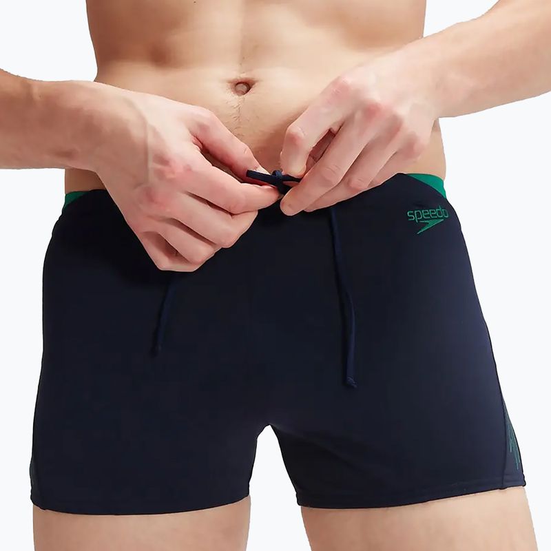 Speedo Hyper Boom Splice Aquashort Uomo: boxer da bagno blu/verde 8