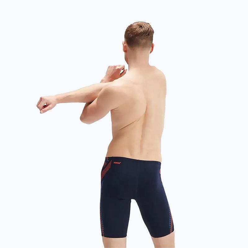 Costumi da bagno da uomo Speedo Tech Panel navy/arancione 9