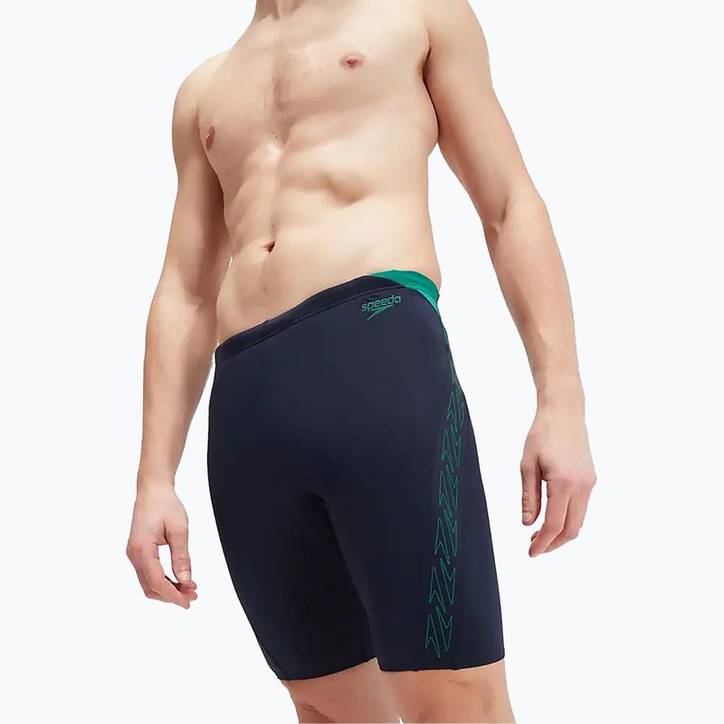 Costume da bagno Speedo Hyper Boom Splice da uomo blu/verde 8