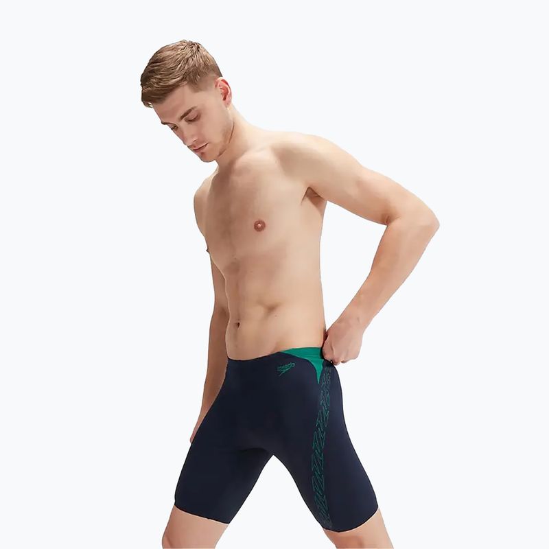 Costume da bagno Speedo Hyper Boom Splice da uomo blu/verde 9