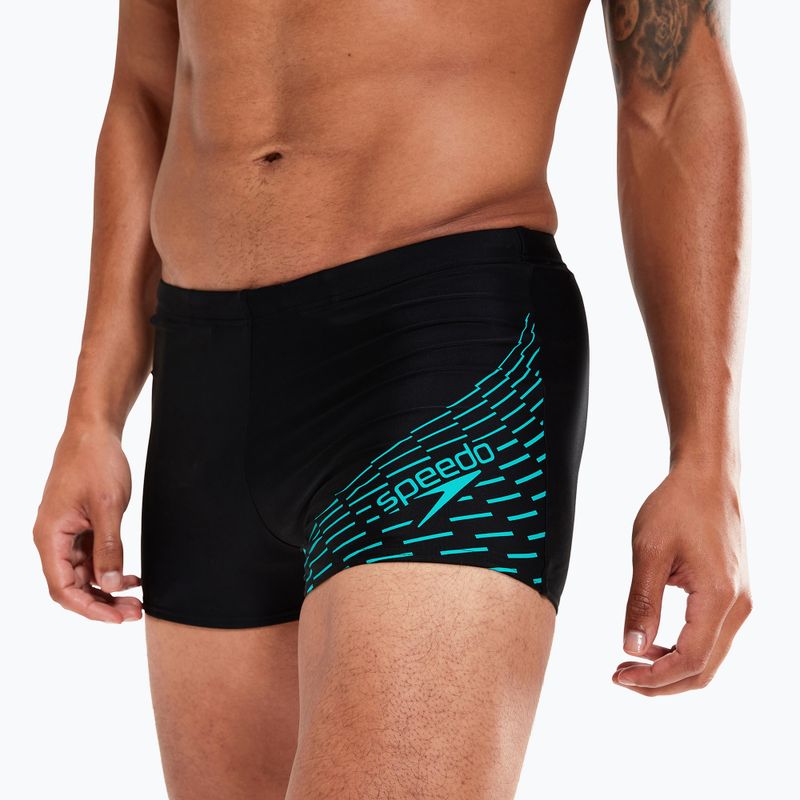 Speedo Medley Logo Aquashort Uomo - Boxer da bagno blu/arancio 9