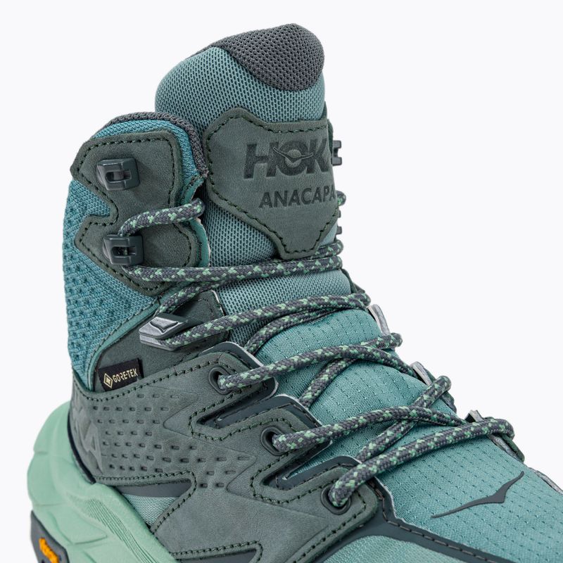 Stivali da trekking da donna HOKA Anacapa Mid GTX traliccio/verde nebbia 12