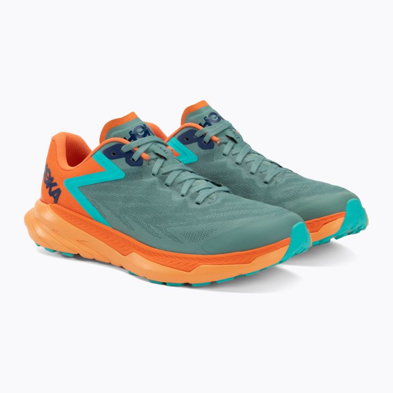 HOKA scarpe da corsa da uomo Zinal traliccio/arancio vibrante 4