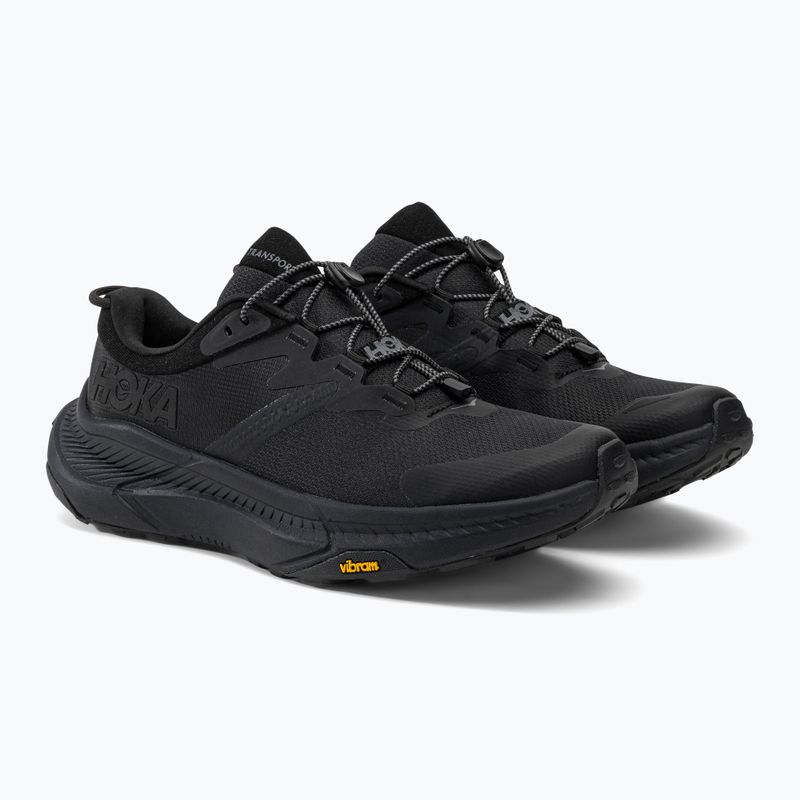Scarpe da corsa da uomo HOKA Transport nero/nero 4