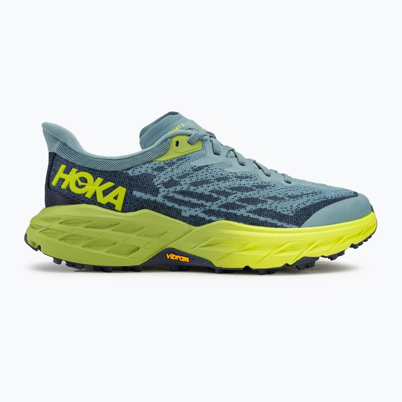 Scarpe da corsa da uomo HOKA Speedgoat 5 blu pietra/citron scuro 2