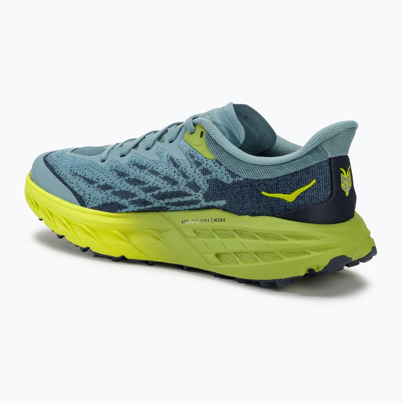 Scarpe da corsa da uomo HOKA Speedgoat 5 blu pietra/citron scuro 3