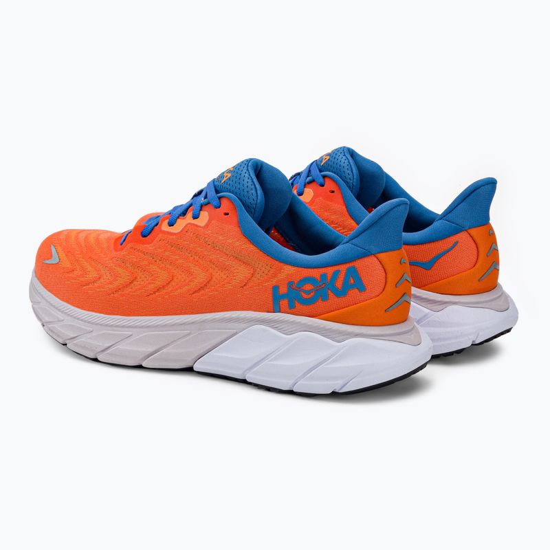 Scarpe da corsa da uomo HOKA Arahi 6 arancione vibrante/cielo costiero 4