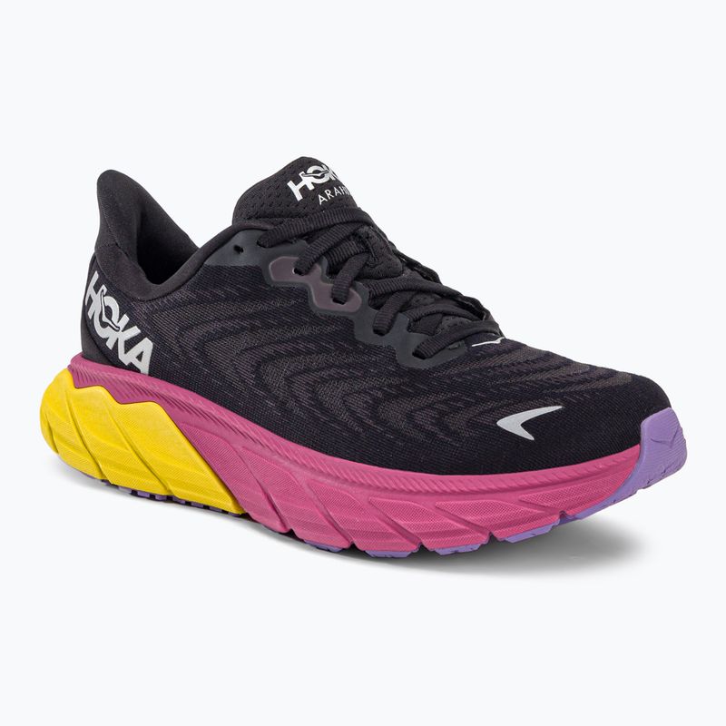 Scarpe da corsa da donna HOKA Arahi 6 nero/rosa yarrow