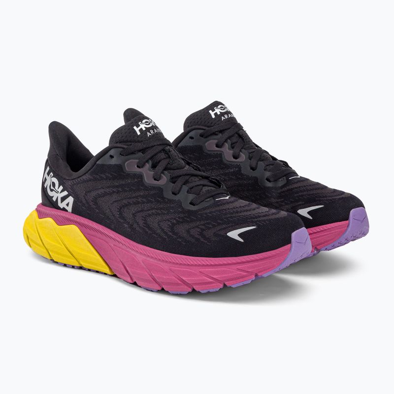 Scarpe da corsa da donna HOKA Arahi 6 nero/rosa yarrow 3