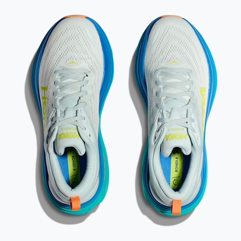 Scarpe da corsa da uomo HOKA Bondi 8 ice flow/bit of blue 5
