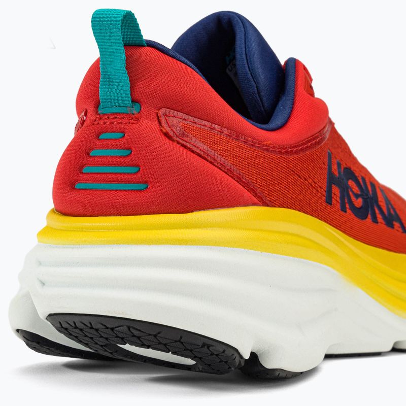 Scarpe da corsa da uomo HOKA Bondi 8 rosso allerta/fiamma 9