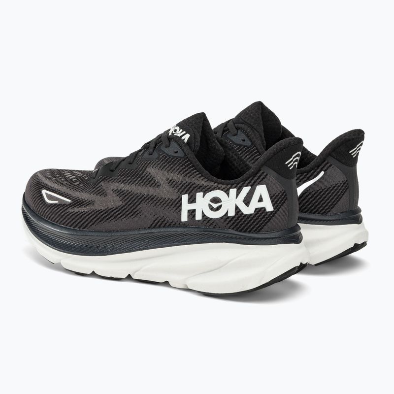 Scarpe da corsa da uomo HOKA Clifton 9 nero/bianco 4