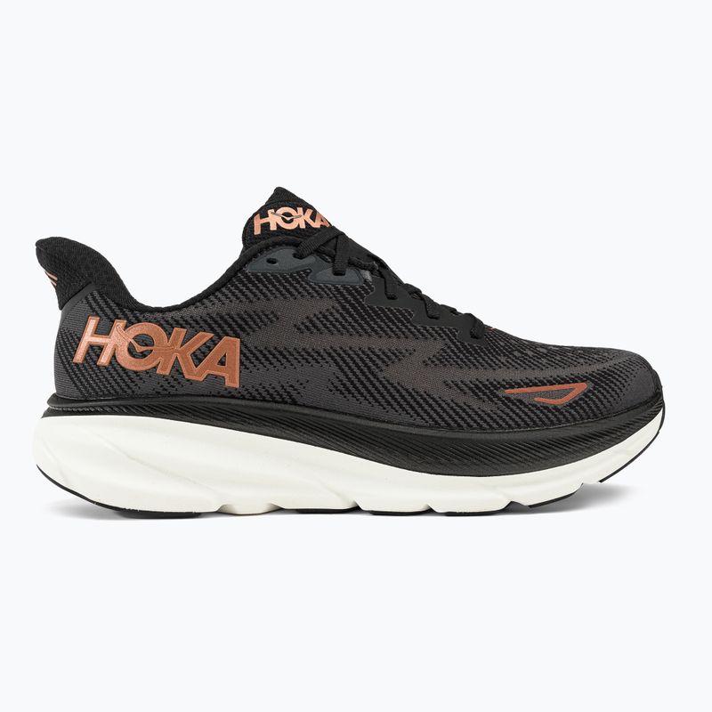 Scarpe da corsa da donna HOKA Clifton 9 nero/rame 2