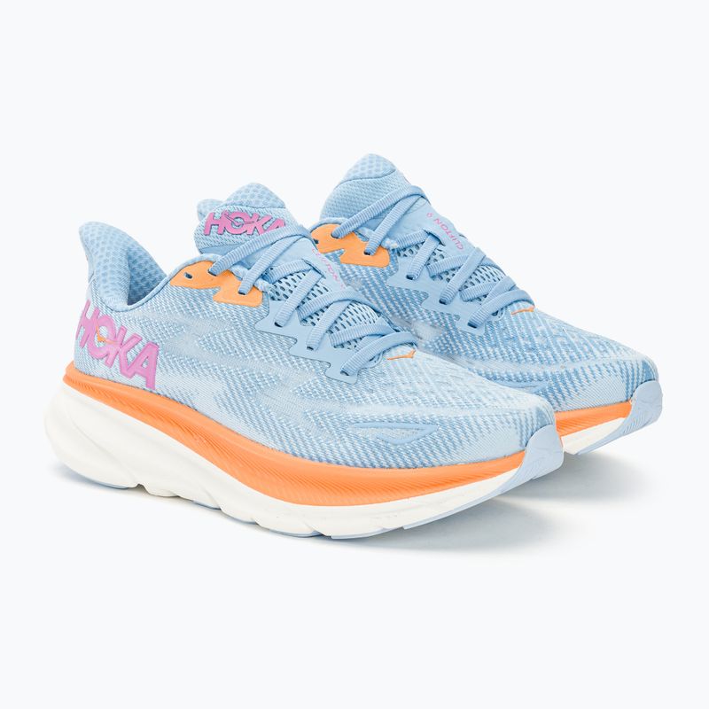 Scarpe da corsa da donna HOKA Clifton 9 blu avio/acqua ghiacciata 4