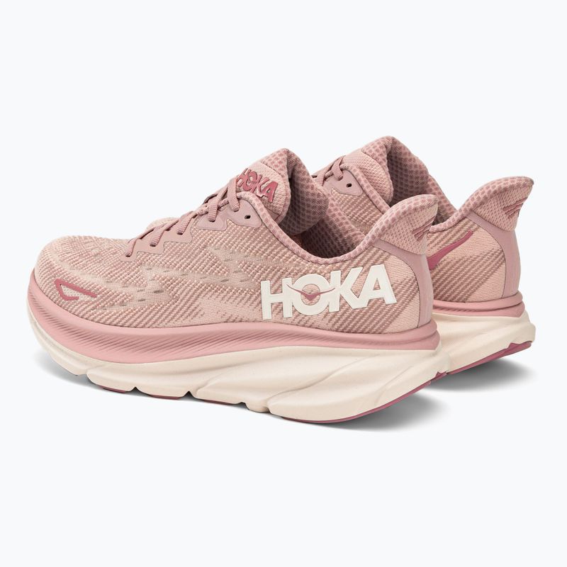 Scarpe da corsa da donna HOKA Clifton 9 frusta malva pallida/pesca 3