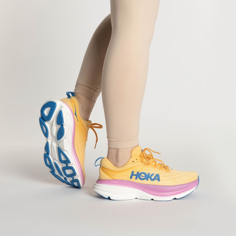 Scarpe da corsa da donna HOKA Bondi 8 impala/ciclamino 2