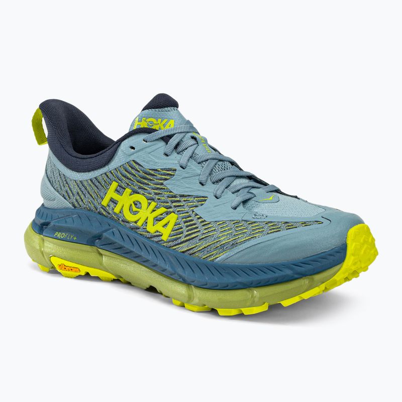 HOKA Mafate Speed 4 scarpe da corsa da uomo blu pietra/citron scuro