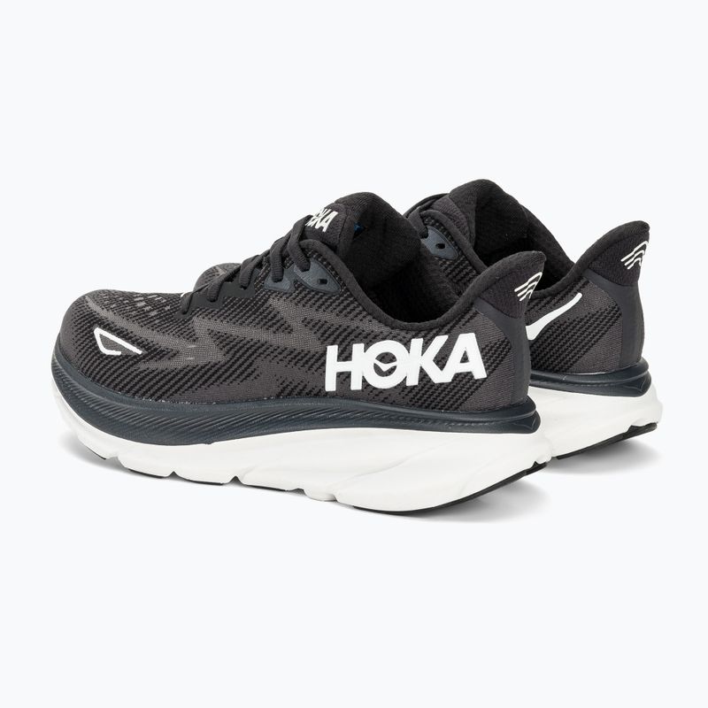 Scarpe da corsa da donna HOKA Clifton 9 Wide nero/bianco 3