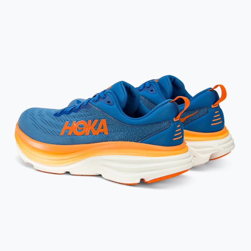 Scarpe da corsa HOKA Bondi 8 da uomo, cielo costiero/arancio vibrante 3