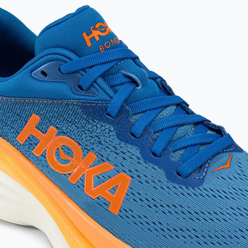 Scarpe da corsa HOKA Bondi 8 da uomo, cielo costiero/arancio vibrante 8