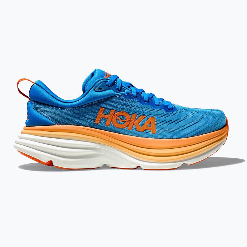 Scarpe da corsa HOKA Bondi 8 da uomo, cielo costiero/arancio vibrante 12