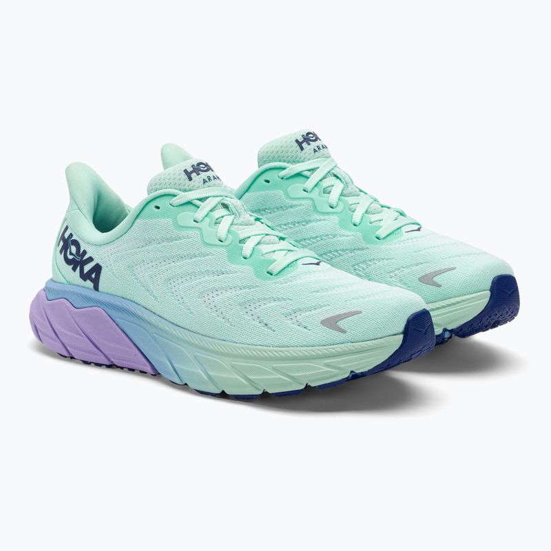 Scarpe da corsa da donna HOKA Arahi 6 oceano chiaro/nebbia lilla 4