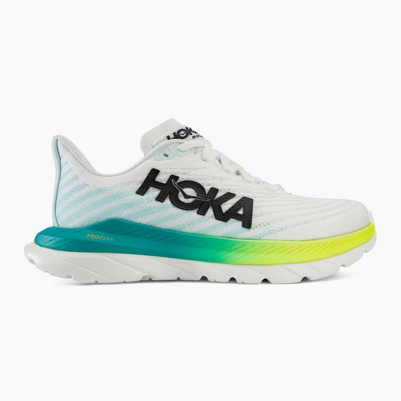 Scarpe da corsa da donna HOKA Mach 5 in vetro bianco/blu 2