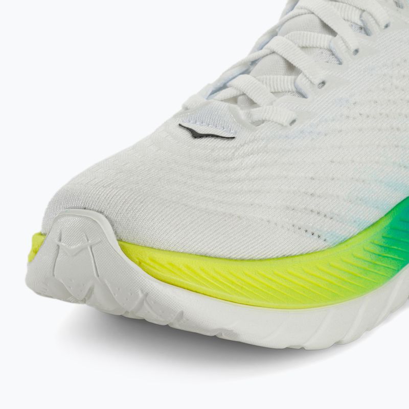 Scarpe da corsa da donna HOKA Mach 5 in vetro bianco/blu 7