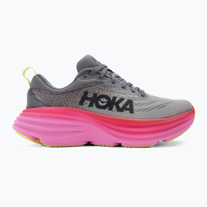 Scarpe da corsa da donna HOKA Bondi 8 castlerock/strawberry 2