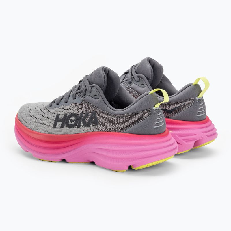 Scarpe da corsa da donna HOKA Bondi 8 castlerock/strawberry 3