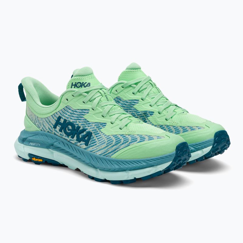 Scarpe da corsa da donna HOKA Mafate Speed 4 lime glow/ocean mist 4