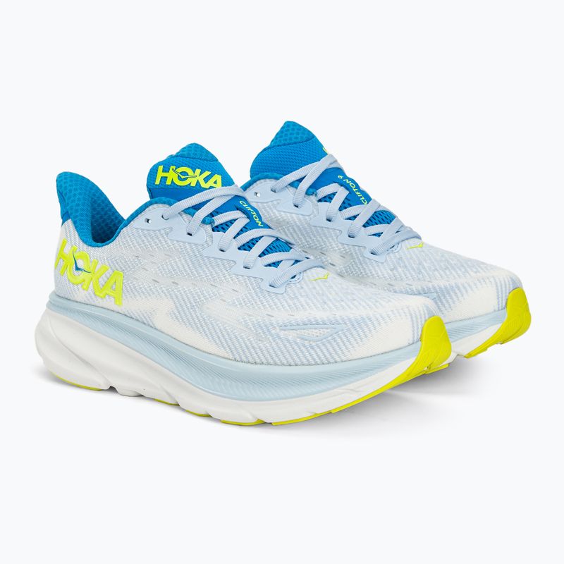Scarpe da corsa da uomo HOKA Clifton 9 Wide ice water/evening primrose 4
