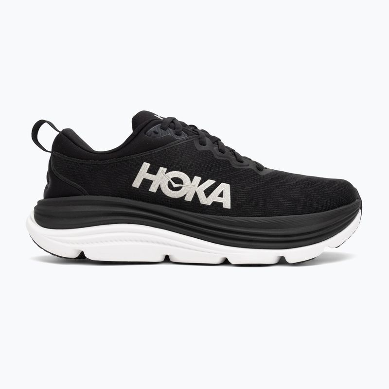 Scarpe da corsa da uomo HOKA Skyflow Wide nero/bianco 2