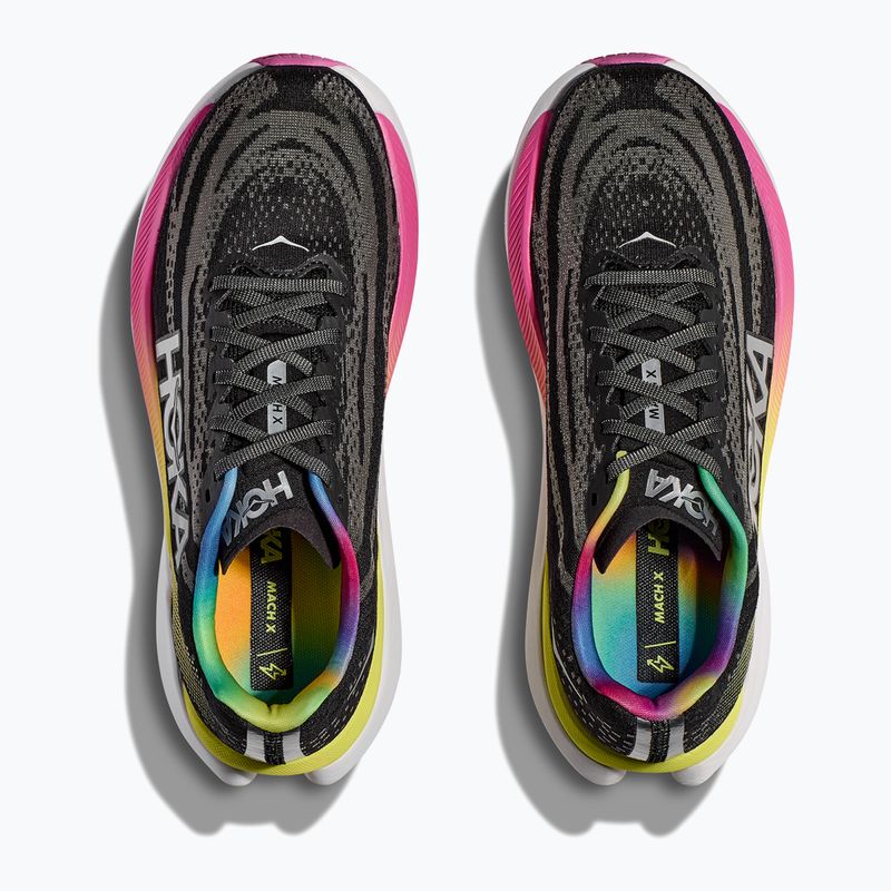 Scarpe da corsa da uomo HOKA Mach X nero/argento 12
