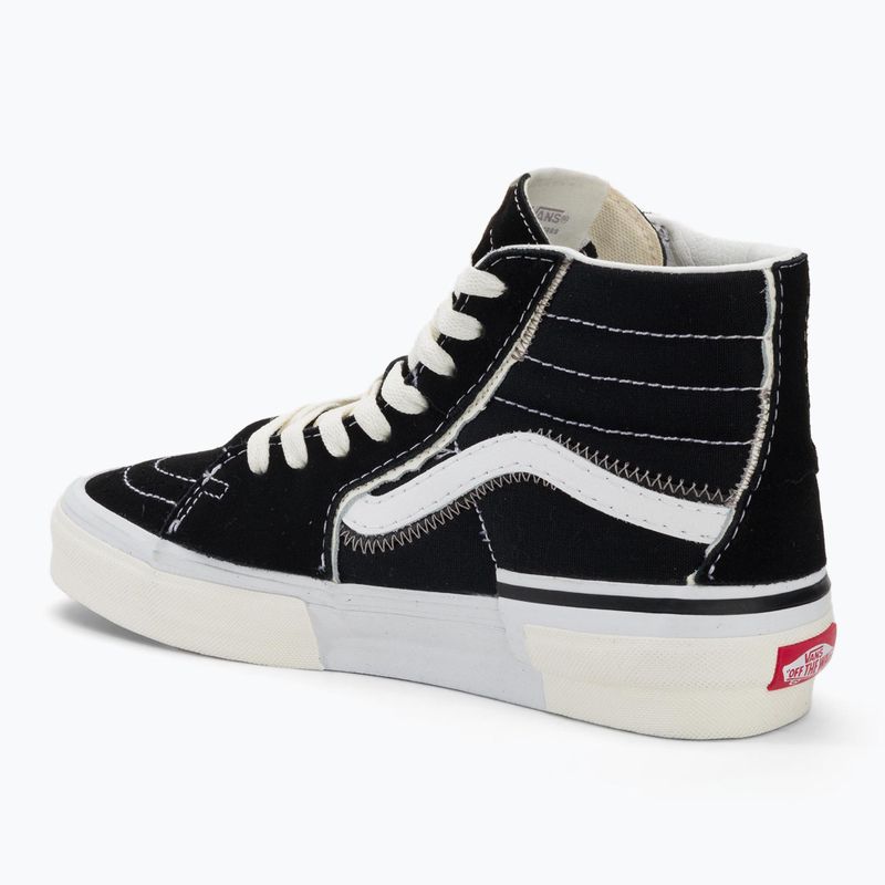 Scarpe Vans SK8-Hi Reconstruct nere/bianche 3