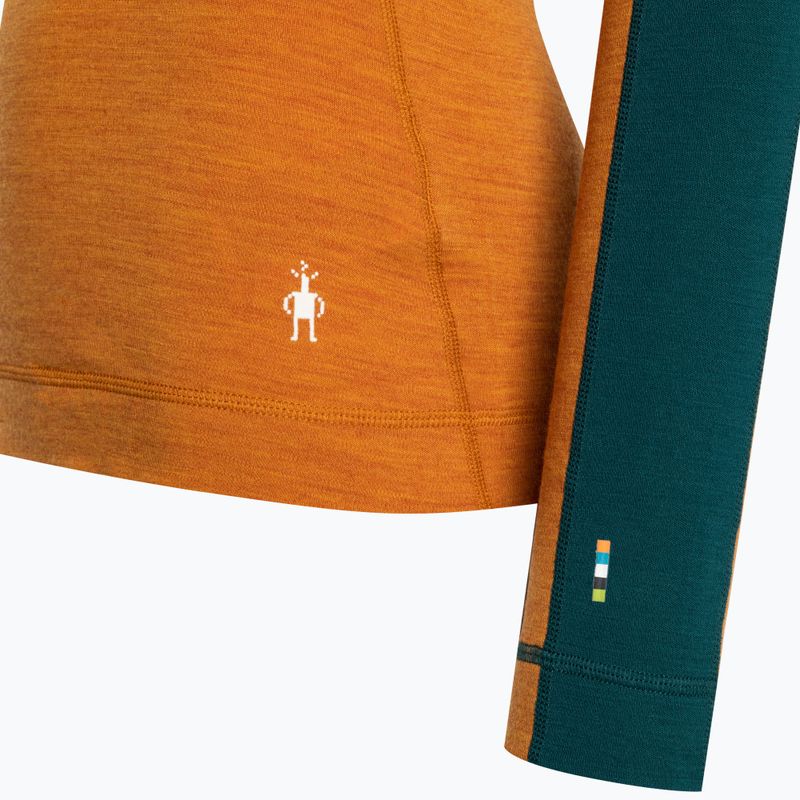 Maglia termica da donna Smartwool Merino Baselayer Colorblock 1/4 Zip Boxed marmalade heather 6