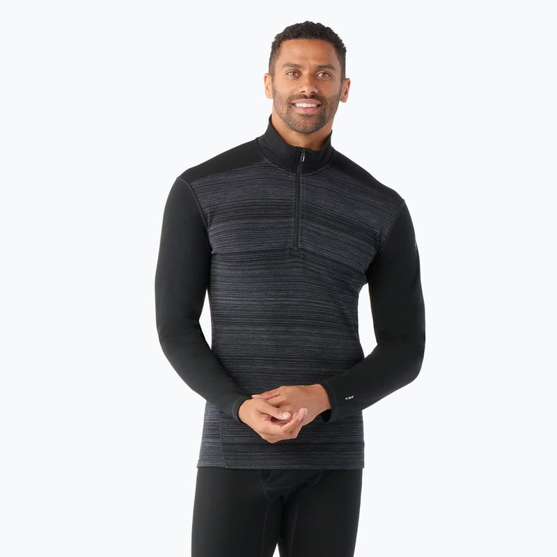 Uomo Smartwool Merino 250 Baselayer 1/4 Zip boxed thermal longsleeve black colour shift