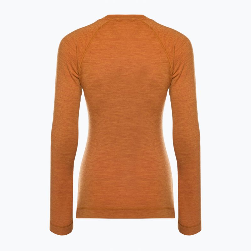 Smartwool Merino 250 Baselayer Crew da donna in scatola manica lunga termica maralade heather 4