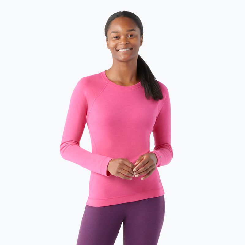 Donna Smartwool Merino 250 Baselayer Crew boxed power rosa thermal longsleeve