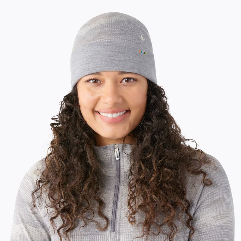 Berretto Smartwool Merino Reversible Cuffed grigio chiaro mountain scape 8