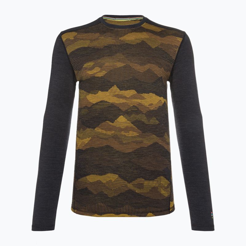 Smartwool Merino 250 Baselayer Crew Uomo in confezione termica a maniche lunghe charcoal mtn scape 3